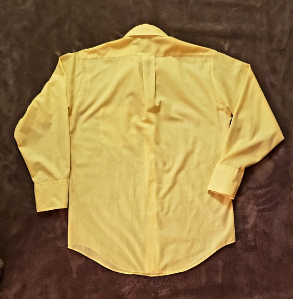 Vintage 70s Long-sleeved Yellow Shirt - image 5