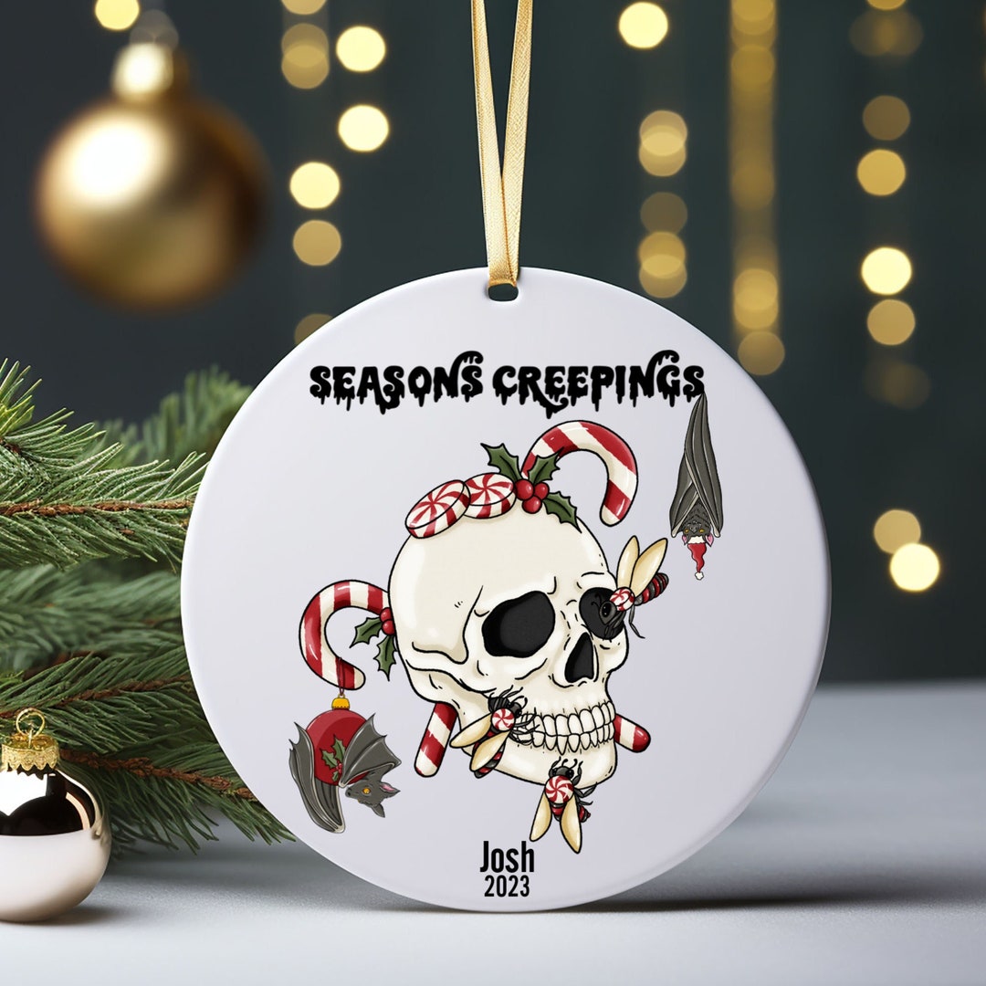 Skull Christmas Tree Ornament Skull Ornament Skull Xmas Ornament
