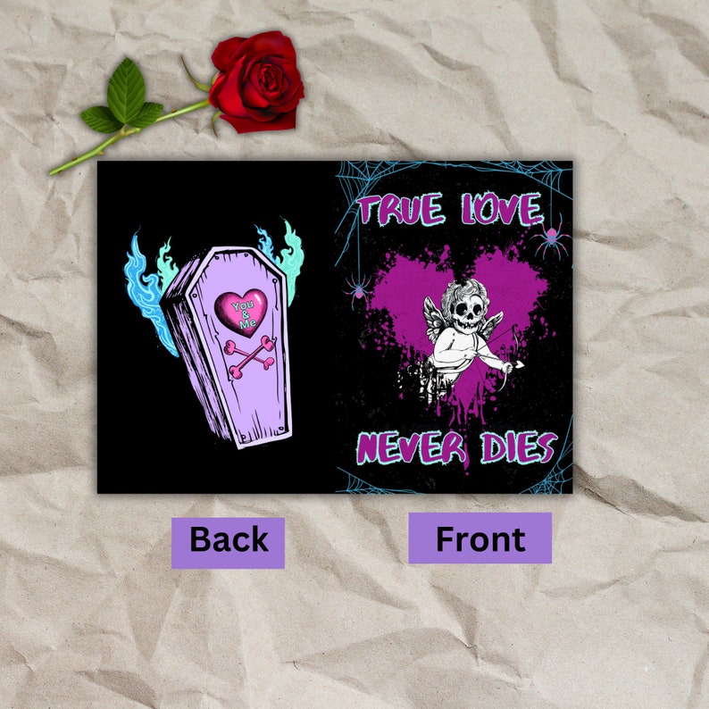 Goth Valentine's Day Cards Goth Digital Card Valentine Goth Card Goth ...