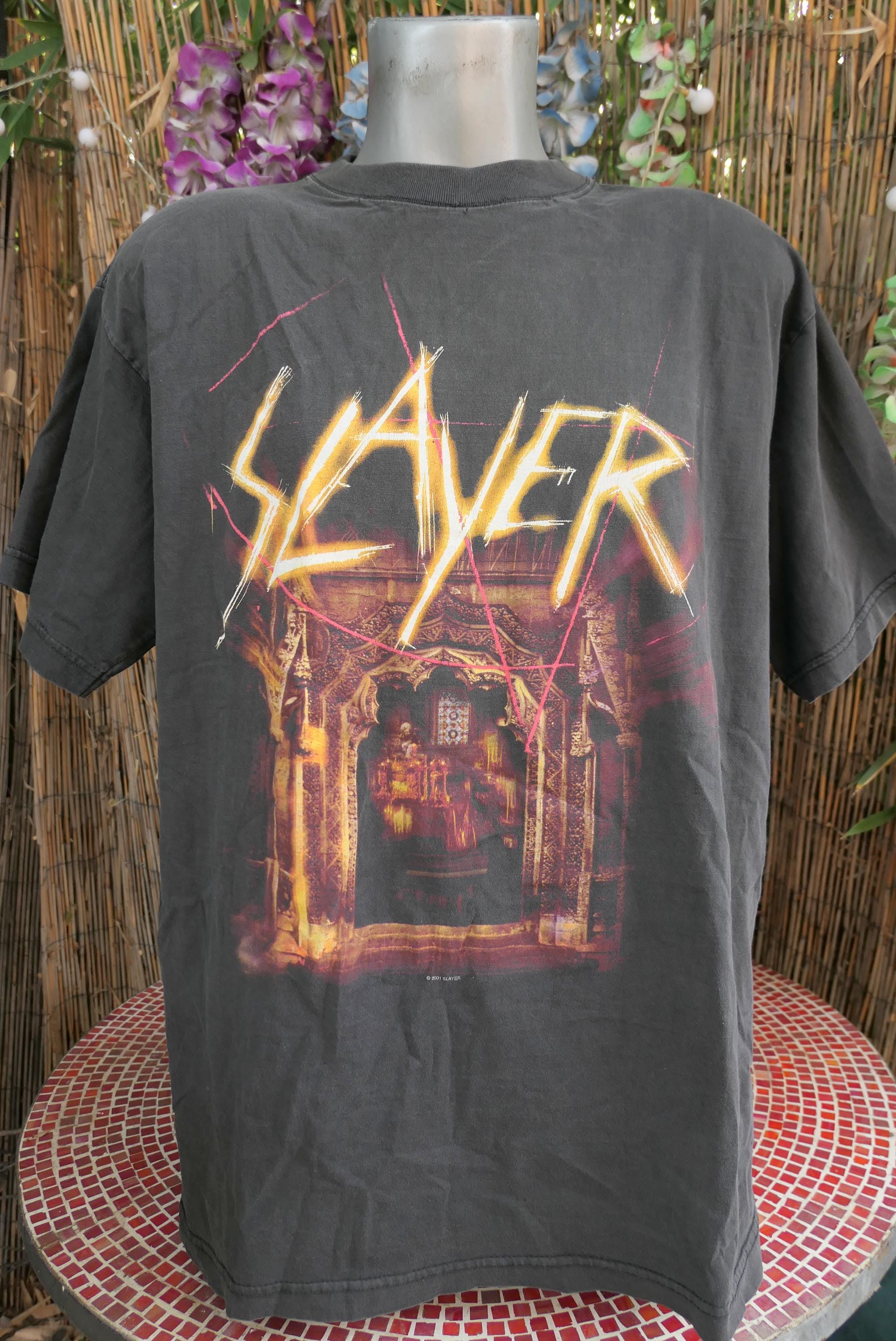 Vintage 2001 SLAYER God Hates Us All Tour T Shirt XL With Basic