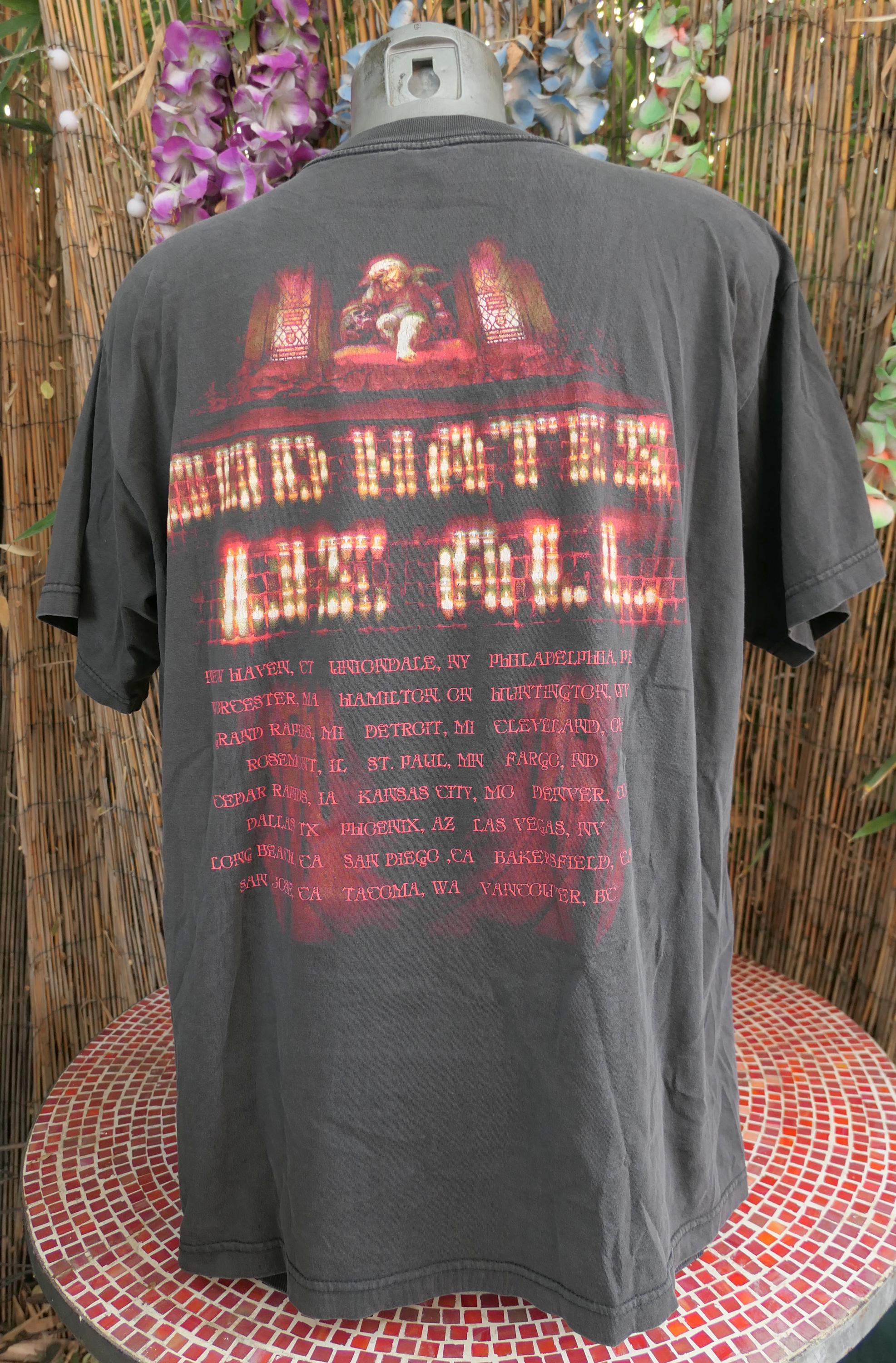 Vintage 2001 SLAYER God Hates Us All Tour T Shirt XL With Basic Wear 