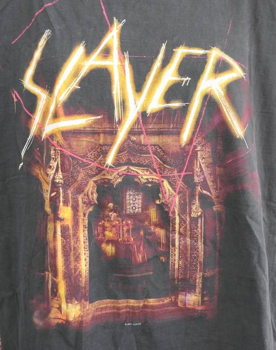 Vintage 2001 SLAYER God Hates Us All Tour T Shirt XL With Basic