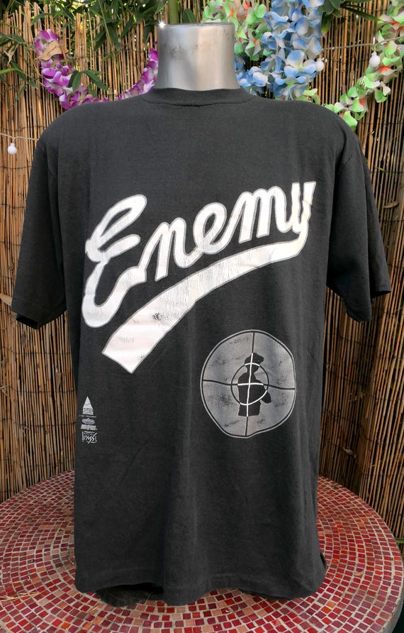 90's Vintage 1991 PUBLIC ENEMY T Shirt XL With Backstage Pass Tag
