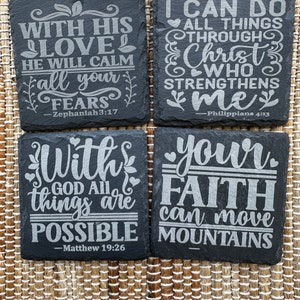 Faith Coasters/slate coasters/coasters