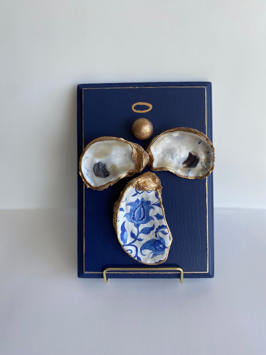 9x7 Oyster Angel Oyster Shell Art Christian Home Decor Etsy