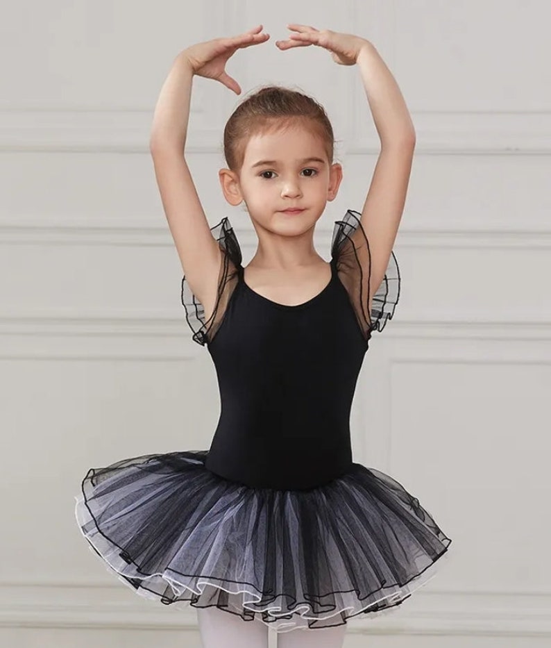 Ballerina Pink Girls Dance Leotard With Tulle Skirt Ballet Etsy