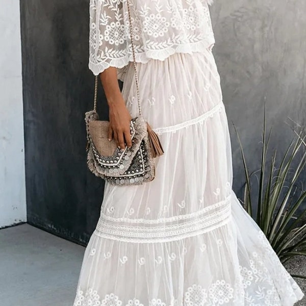 Boho Lace Dress - Etsy