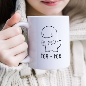 Dinosaur mug cute funny tea cup T rex sublimation design T-shirt idea