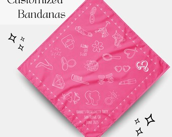 Pink Silk Bride to Be Bandana –bachelorette Party Scarf  display picture 2