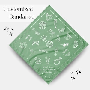 Custom Italian Bachelorette Bandana, Customized Bridesmaid Party Favor, Ciao Bridesmaid Gift, Personalized Head Scarf, That's Amore Theme