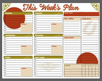 Printable Week Planner for Badasses