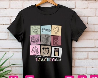 教師時代 SVG PNG、私の教師時代、新学期、教師ツアー PNG、教師のもの SVG PNG バンドル、将来の教師 SVG PNG デザイン