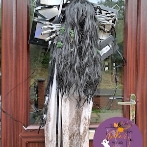Creepy horror wreath, The Ring inspired,  Samara inspired wreath, halloween wreath