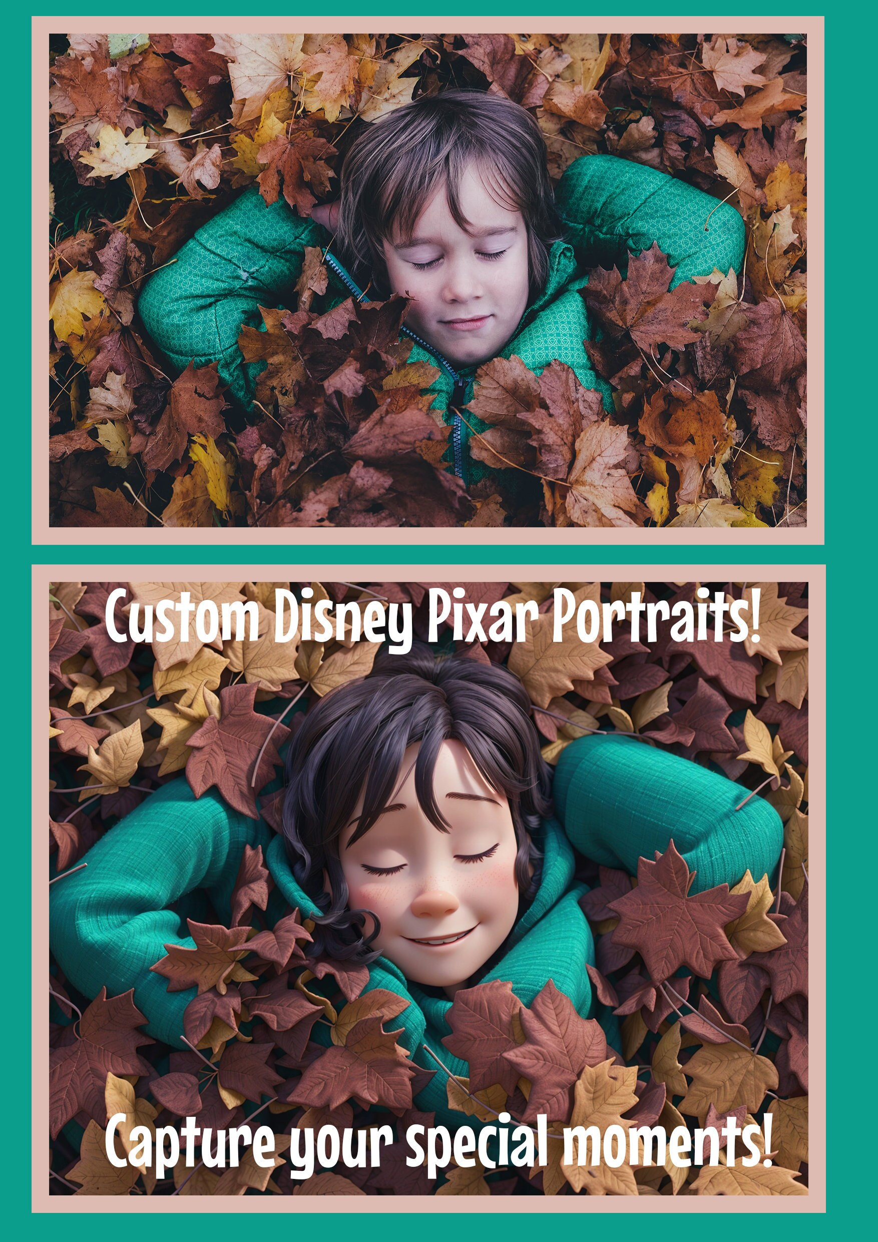 Custom Pixar Style Portrait Made to Order. Turn Your Photos Into Scenes ...