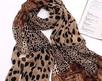 Scarf leopard print scarf shawl butterfly scarf flower scarf  SF32