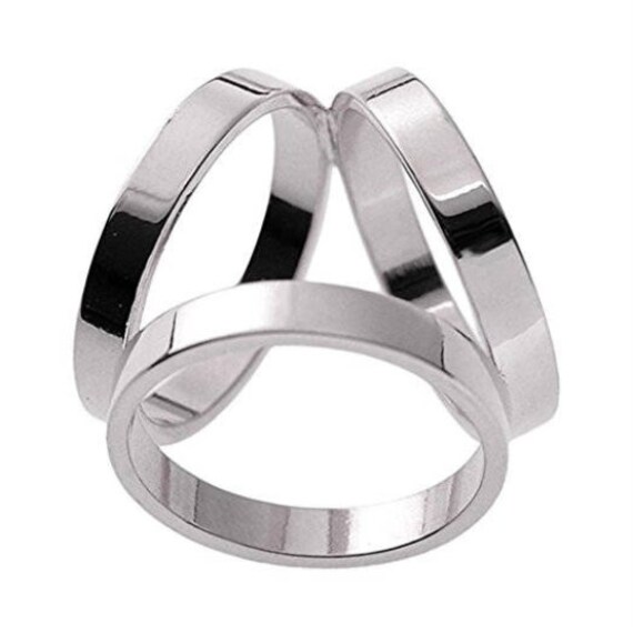 Stately Steel Scarf Buckle Ring