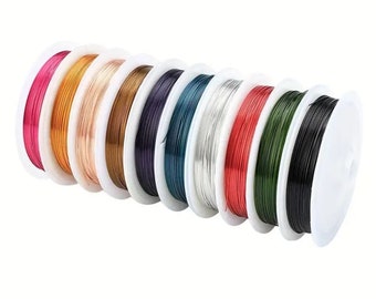 1 Roll of 0.45mm Beads Wires in Assorted Colors - Versatile Steel Lines for Creative Projects