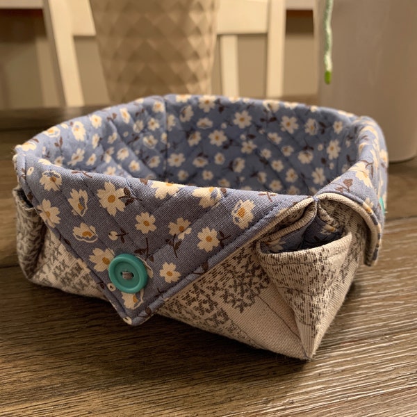 Flower Basket Fabric Etsy