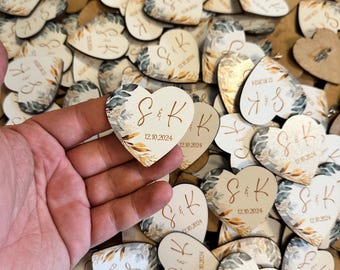 Boutonniere For Wedding Favor, Bachelorette Pins, Wedding Guest Pin, Wedding Badge, Wooden Wedding Brooches, Wedding Party Pins, Wooden Pins