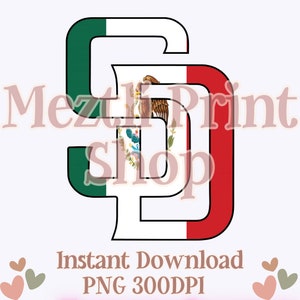 SD-Mexican Flag--Baseball PNG-Baseball-San Diego-LA-Sublimination-Eco Solvent-Summer-