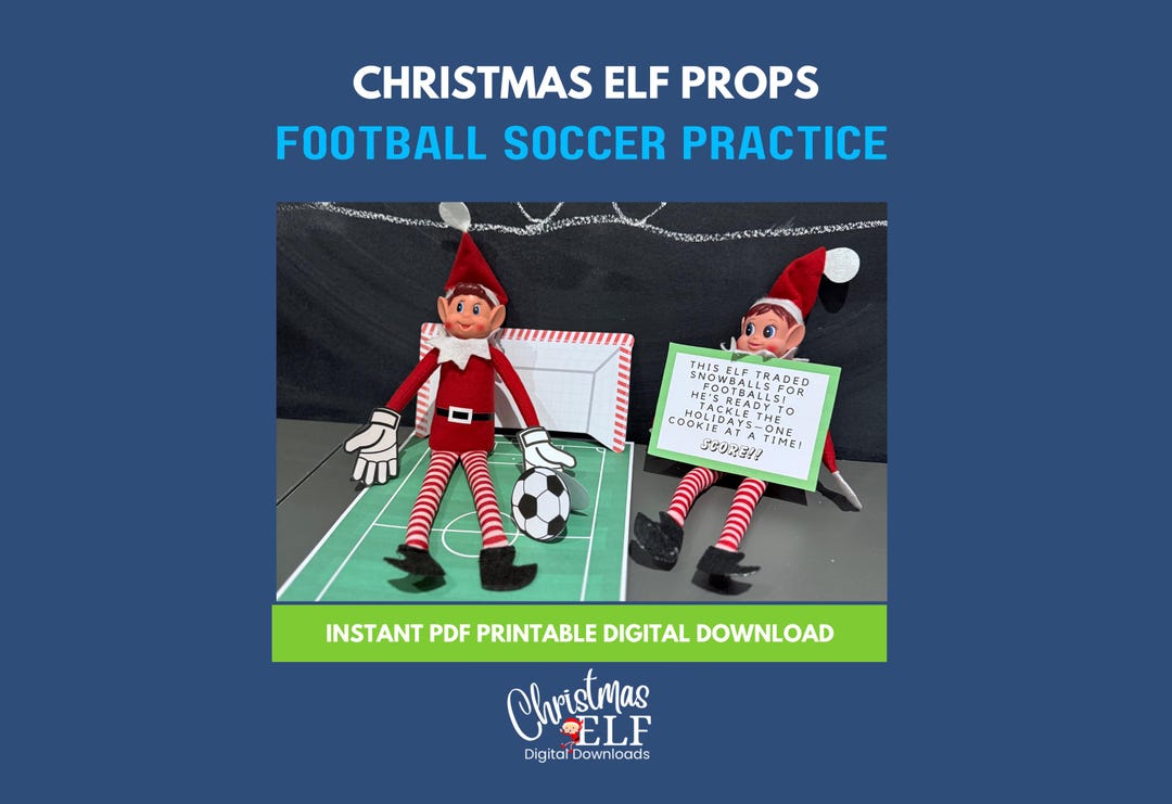 Elf Football Scene Printable | Elf on the Shelf Football Props