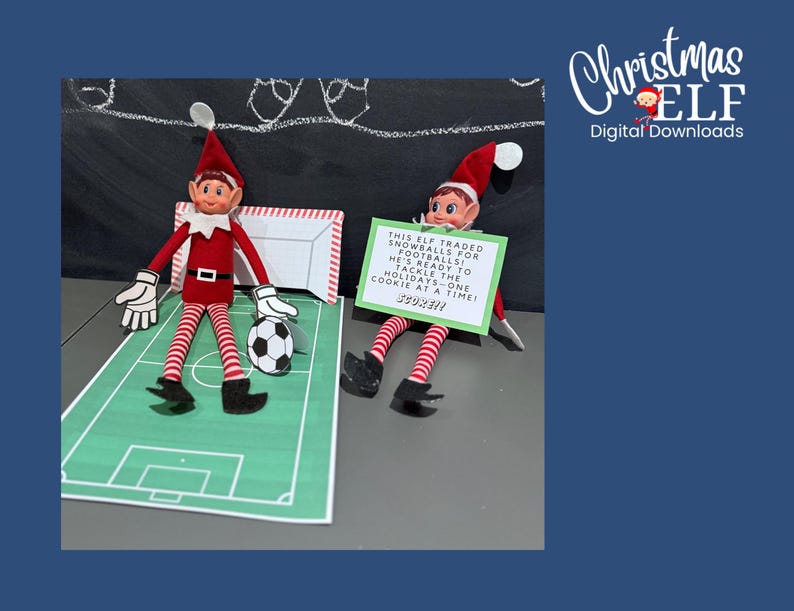 Elf Football Scene Printable | Elf on the Shelf Football Props