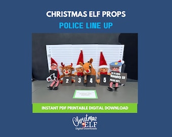 Elf Police Line Up Printable Prop: Funny Christmas Activity Set (PDF)