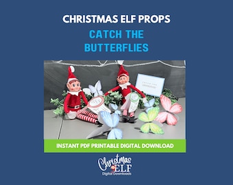 Catch the Butterflies – Elf Scene Prop Set (Digital Download Printable)