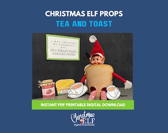Elf Tea & Toast Christmas Digital Download Prop