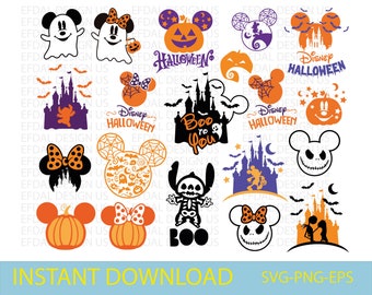 Halloween Svg Png Bundle, Bundle Halloween Mouse Png, Halloween Masquerade, Trick Or Treat Png, Spooky Vibes Png, Boo SVg Png, Svg Bundle