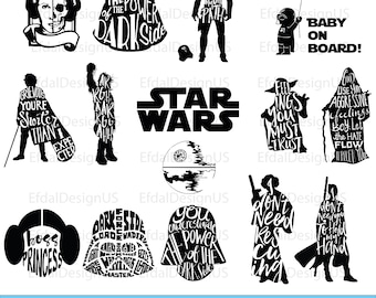 Star wars svg,Starwars svg bundle, Star wars png, svg files for cricut, Darth vader svg, Mandalorian svg, svg for cricut, Layered