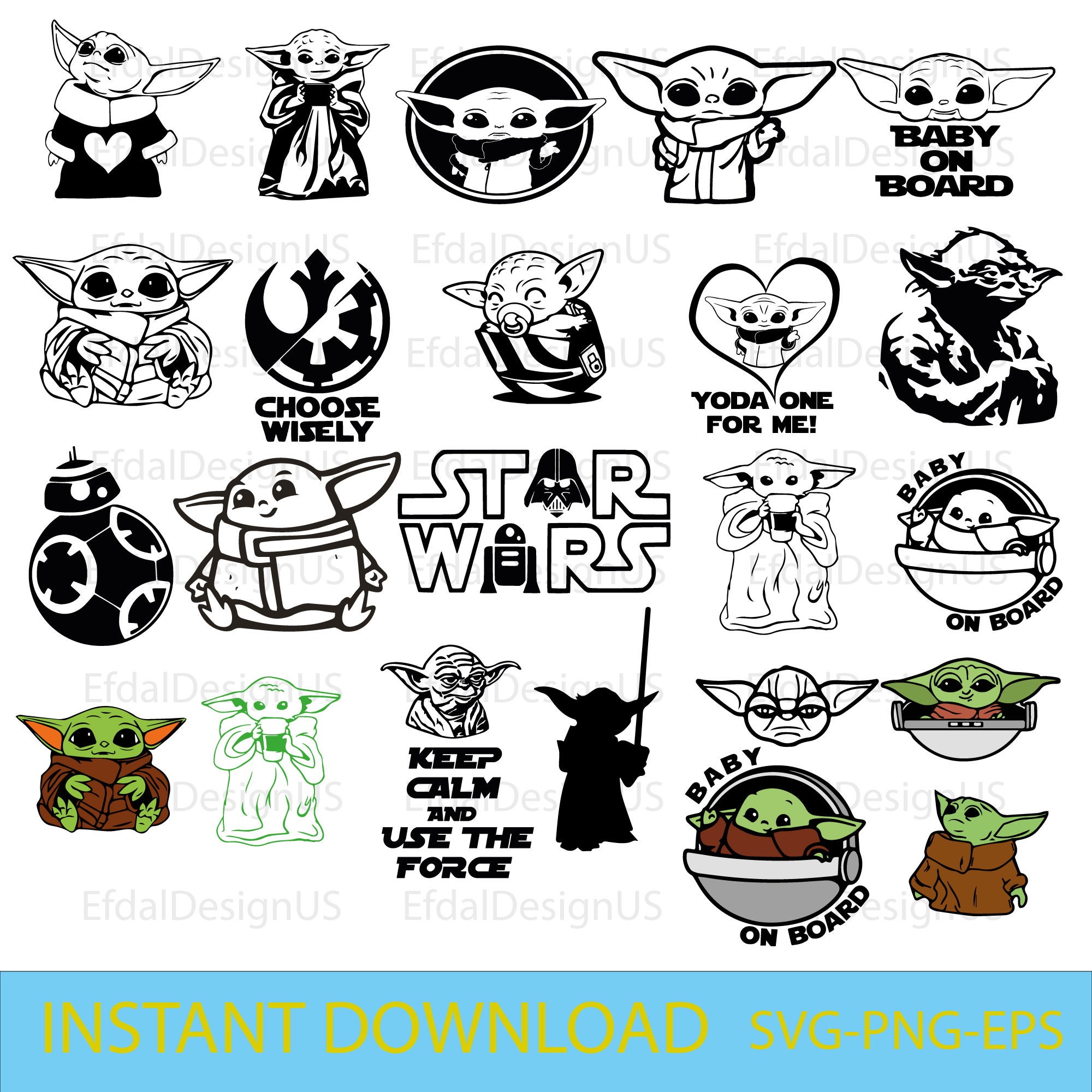 Baby Yoda Bundle Baby Yoda Svg Baby Yoda Png Baby Yoda Etsy