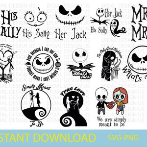 Jack and Sally svg, Nightmare Before svg, Mega Jack Skellington svg, Nightmare Skull Svg, Skeleton Svg,Png