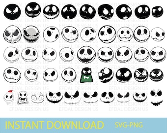 Jack and Sally svg, Nightmare Before Face svg, Jack Skellington svg, Nightmare Skull Svg, Skeleton Svg,Png