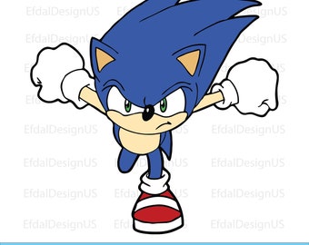 Sonic the Hedgehog SVG, Sonic SVG, Layered Sonic SVG, Dxf, Eps, Png.