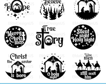 Christian Christmas svg, Christmas svg, Religious christmas svg, Christmas svg bundle, Christian svg