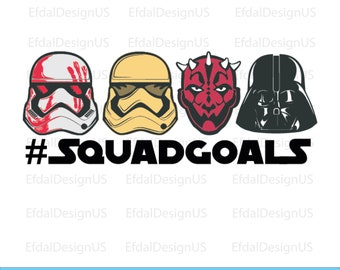 SquadGoals, Star, Clipart, Cricut, Digital Vector Cut File, Svg, Png, Dxf, Files