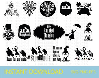 Haunted Mansion Svg Bundle, Halloween Svg, Haunted Mansion, Foolish Mortals, Horror Svg, Cricut, Silhouette, Svg Cut Files, Digital Download