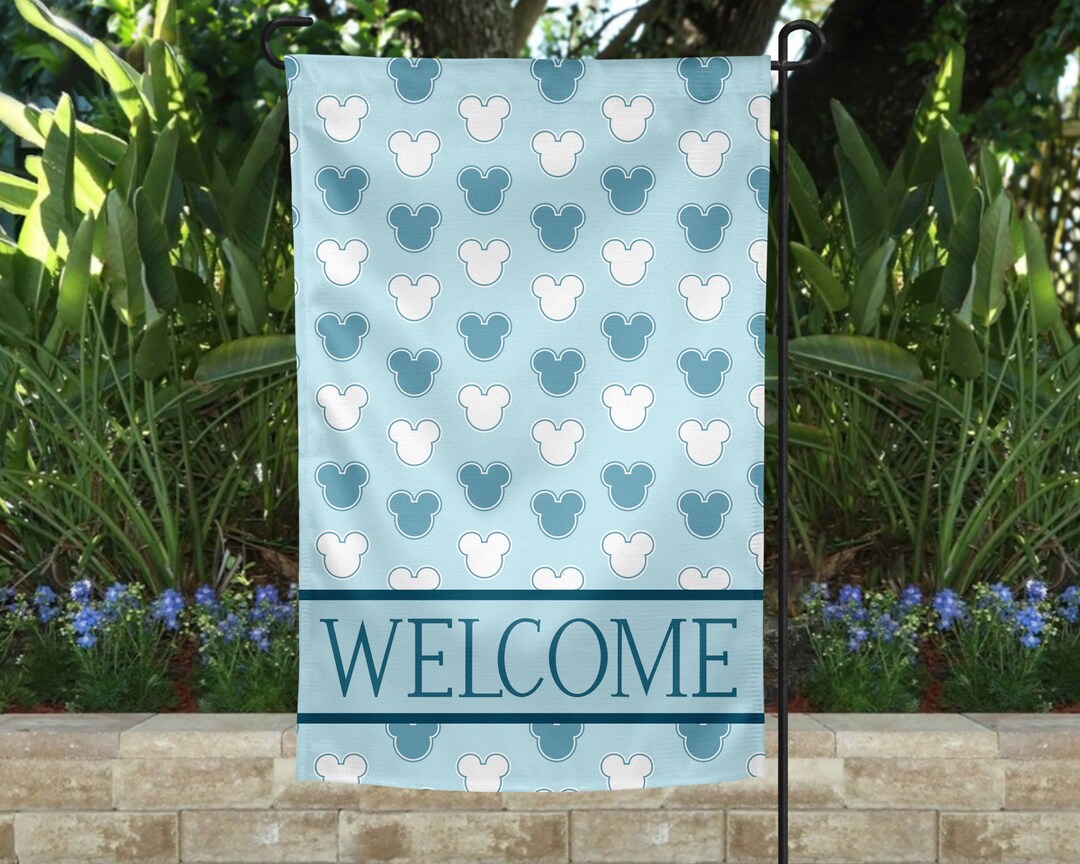 Disney Garden Flag 2 Sided Mickey Head Welcome Double Sided - Etsy