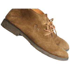 Vintage Mozo M Mens 11 Brown Leather Chukka Work Boots Lace Up Shoes Men main image 4