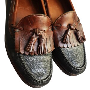 Vintage Allen Edmonds Black Brown Leather Loafers Nashua 