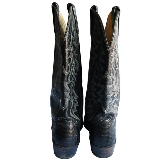 Vintage Dan Post Black Python Snakeskin Leather C… - image 5