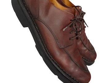 Vintage 90s Cole Haan Country Brown Leather Oxfords Chunky Mens 9.5 Lug Sole