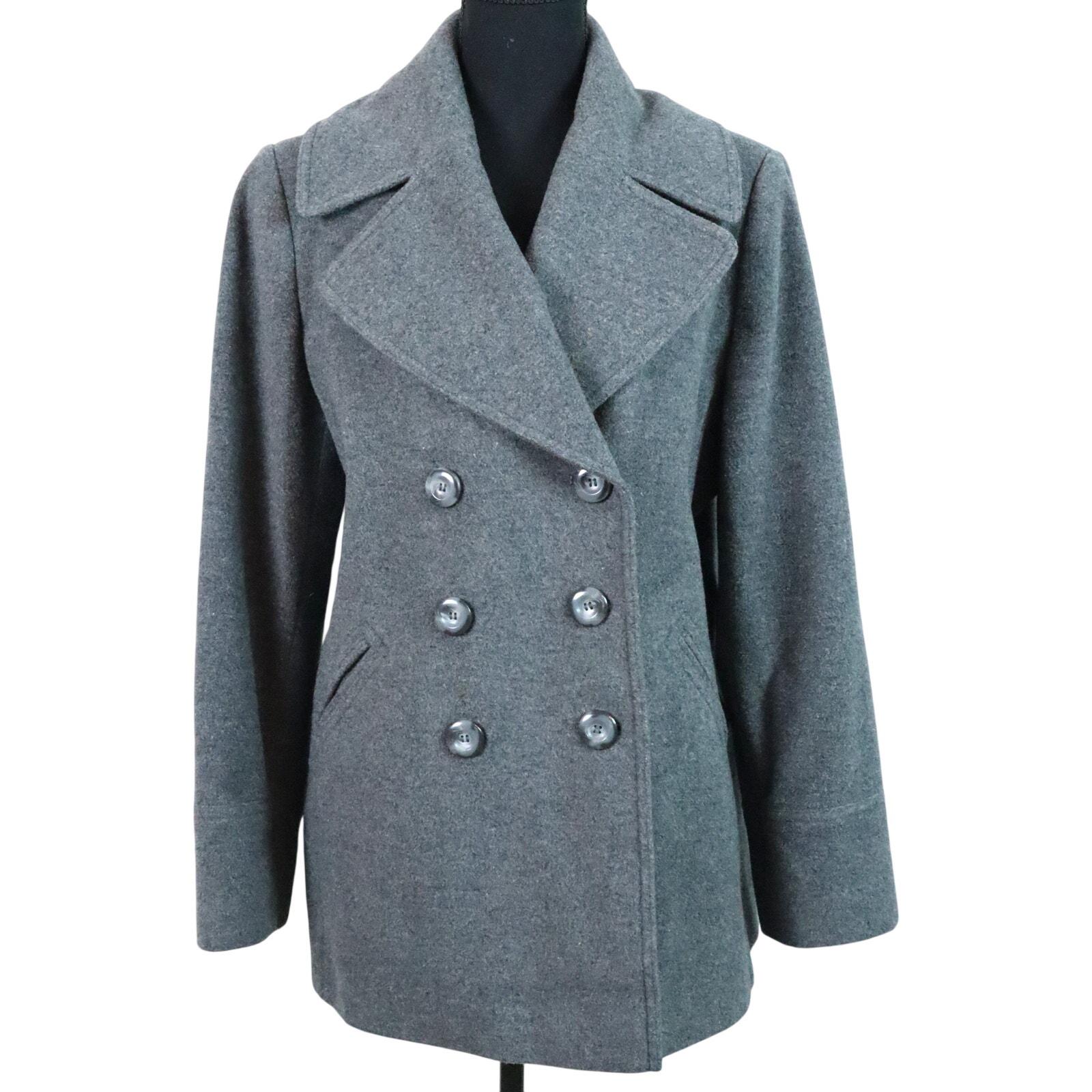Manteau Long Femme 100% Laine Mérino Preston & York - Taille 10, Beige, Occasion Très Bon état