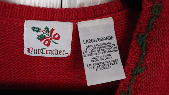 Nutcracker Vintage Y2K Red Christmas Tree Vest Em… - image 6