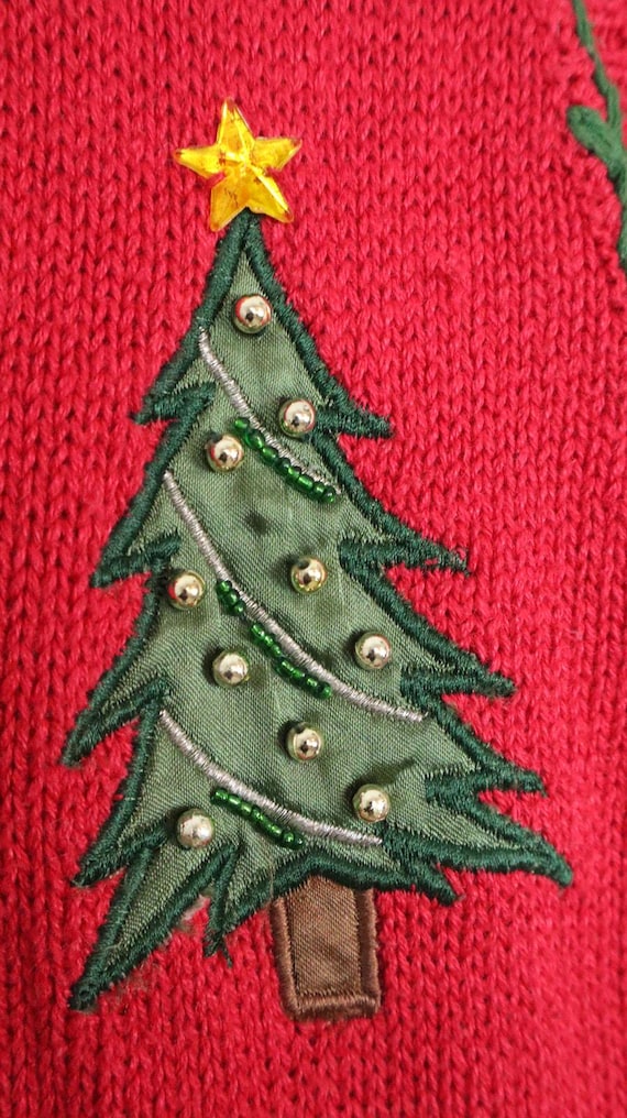 Nutcracker Vintage Y2K Red Christmas Tree Vest Em… - image 3