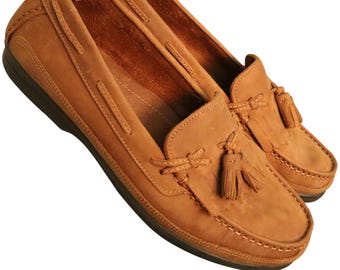 Vintage 60s Mason Shoes Brown Leather Gator Horsebit‎ Vamp Moc Toe Dress Loafers Vintage 60s Mason Shoes Brown Leather Gator Horsebit Vamp  main image 4
