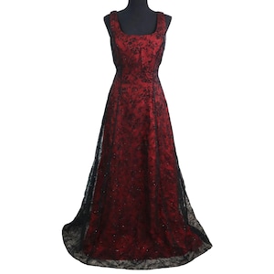 lace dress long sleeve mini Sheer Scalloped-Lace Long-Sleeve Mini Dress in Wine Red - XL