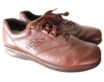 SAS Free Time Walking Shoes Women's Size 9.5 N Brown Tripad Comfort Made In USA