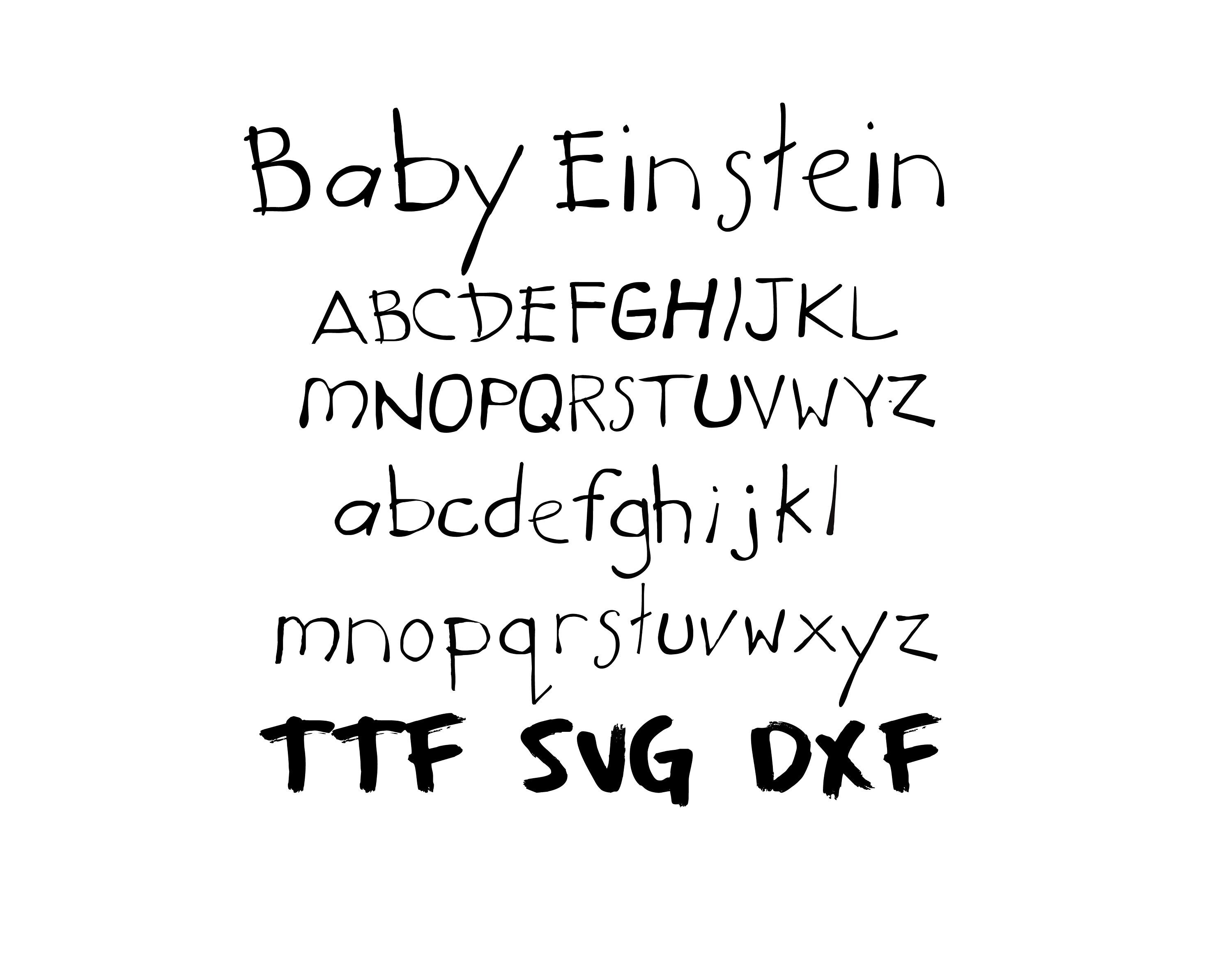Baby Einstein Font TTF, Baby Einstein SVG. Baby Einstein Typeface, Baby